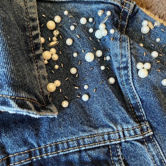 Anthropologie Pilcro Embellished Jean Jacket S - Picture 5 of 9